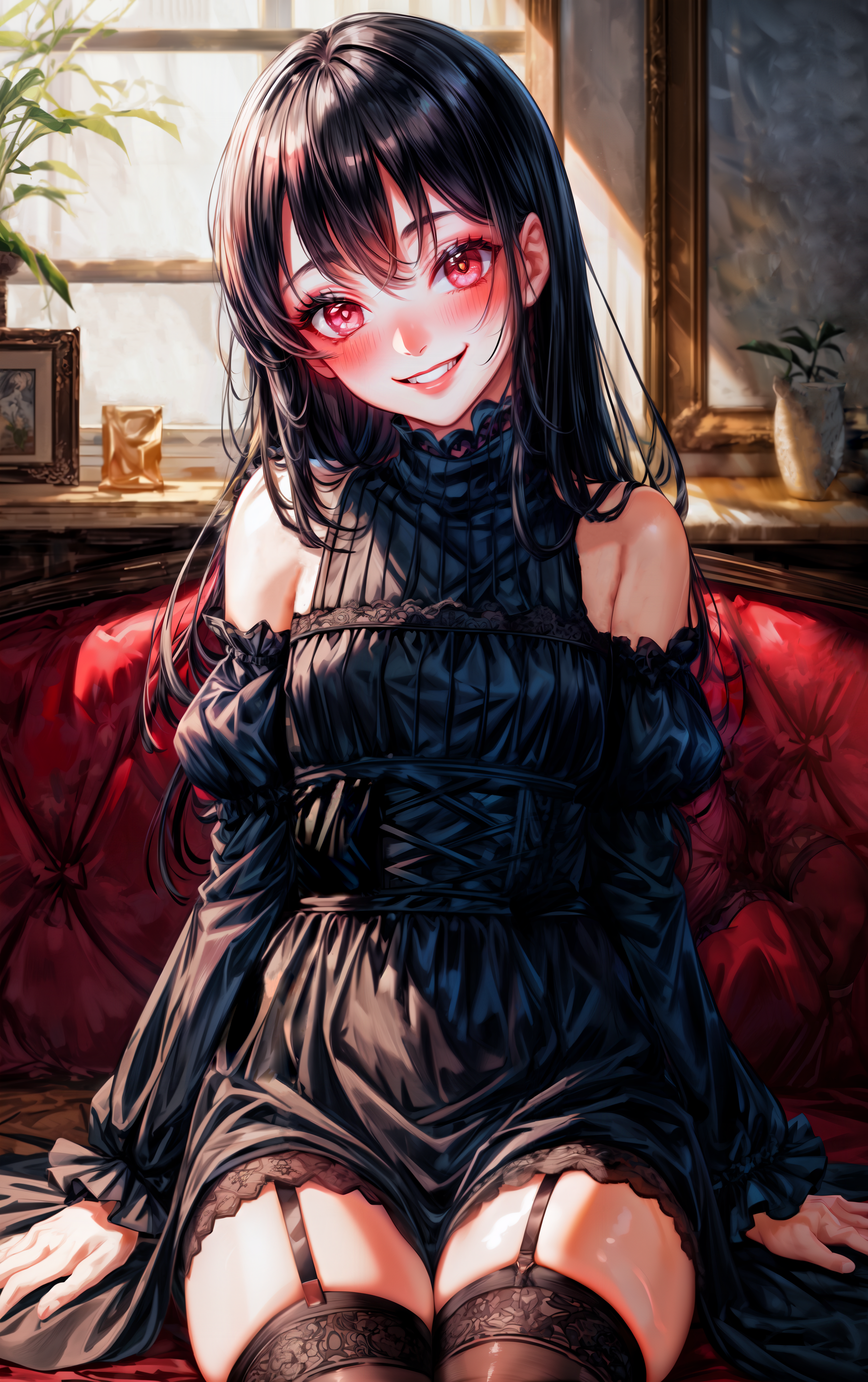00975-736067152-masterpiece, best quality, 1girl, indoors, happy, smile, blush, head tilt, _lora_add_detail_1.2_, (black dress_1.1), choker, (pu.png